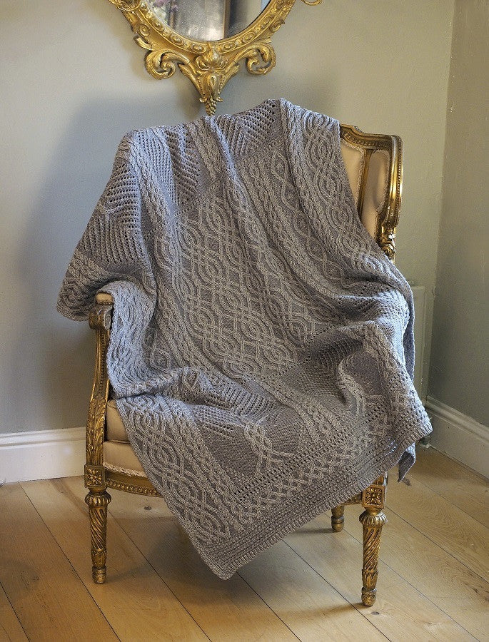 Fairy Tree Celtic Throw - Soft Grey Mix