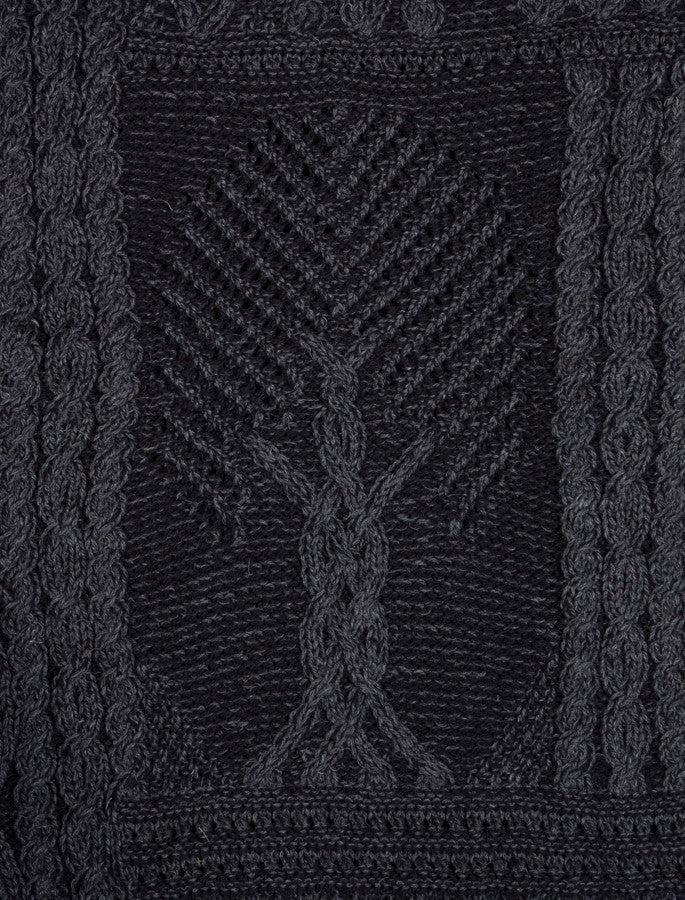 Fairy Tree Celtic Throw - Charcoal Mix