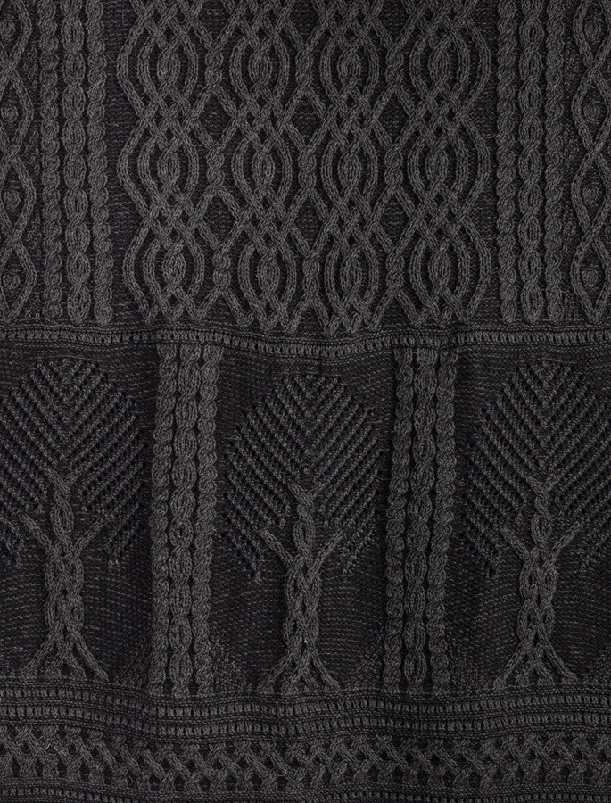 Fairy Tree Celtic Throw - Charcoal Mix