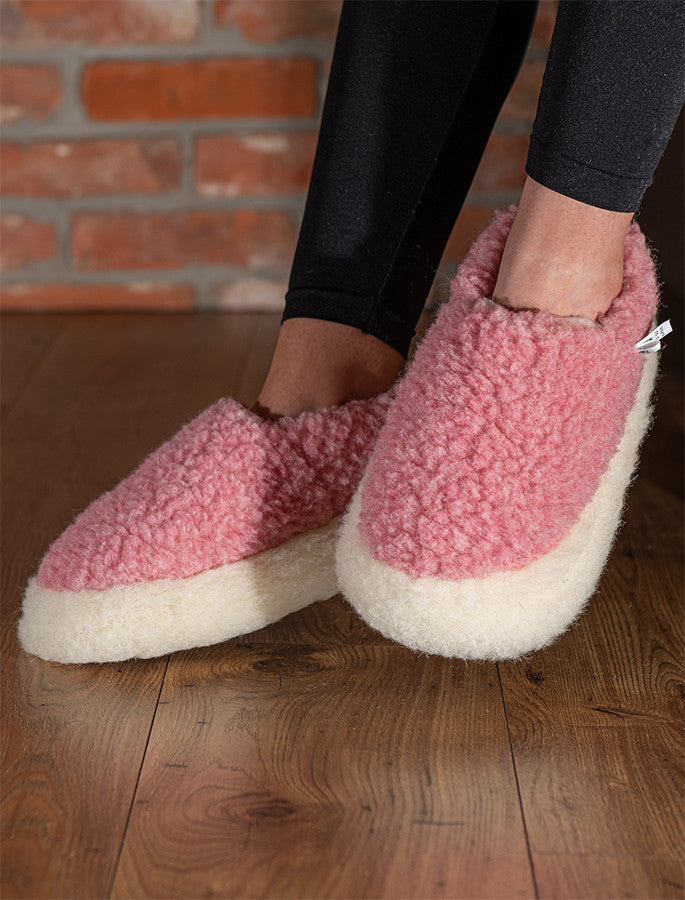 Merino Wool Slipper - Pink