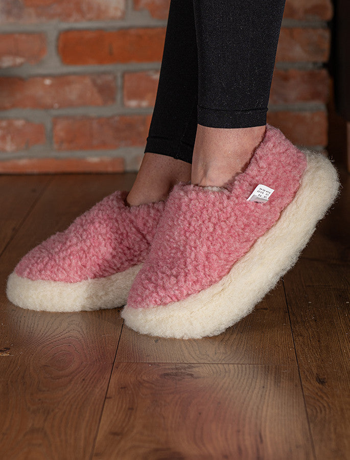 Merino Wool Slipper - Pink