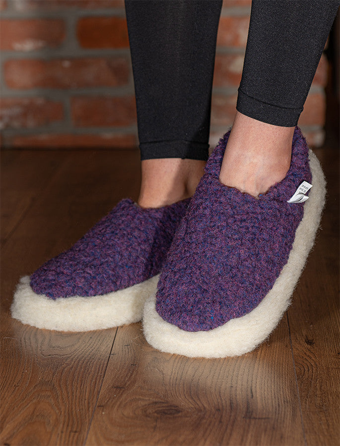 Merino Wool Slipper - Violet