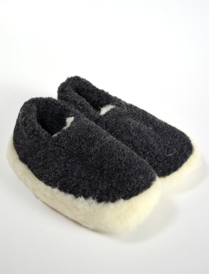 Merino Wool Slipper - black