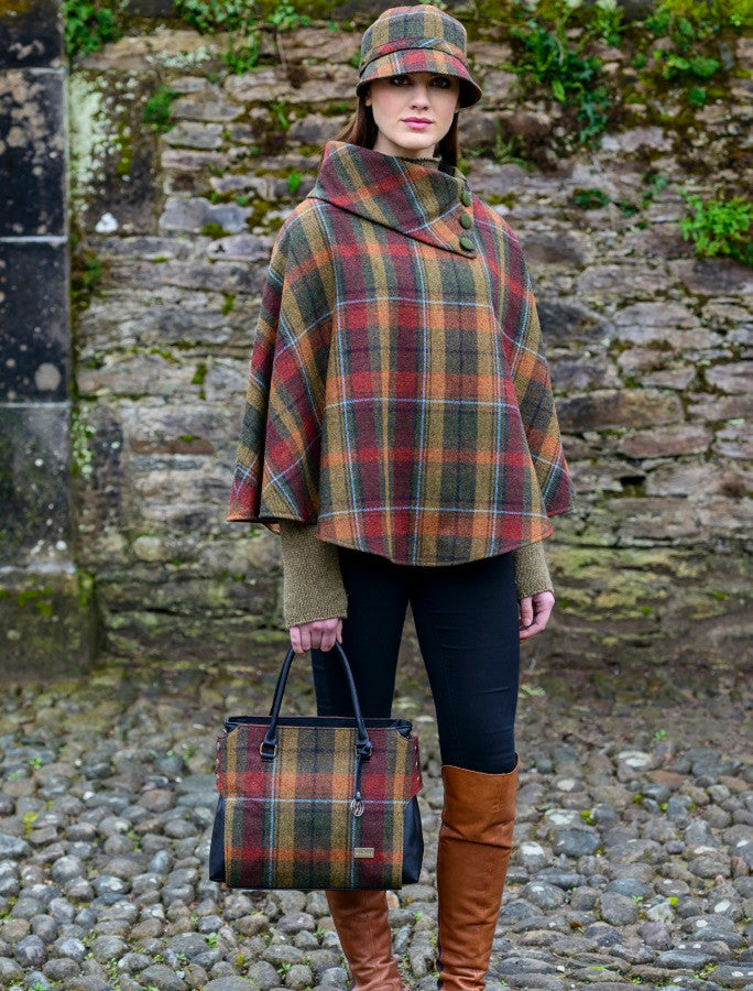 Ladies Tweed Flapper Hat - Autumn Plaid Range