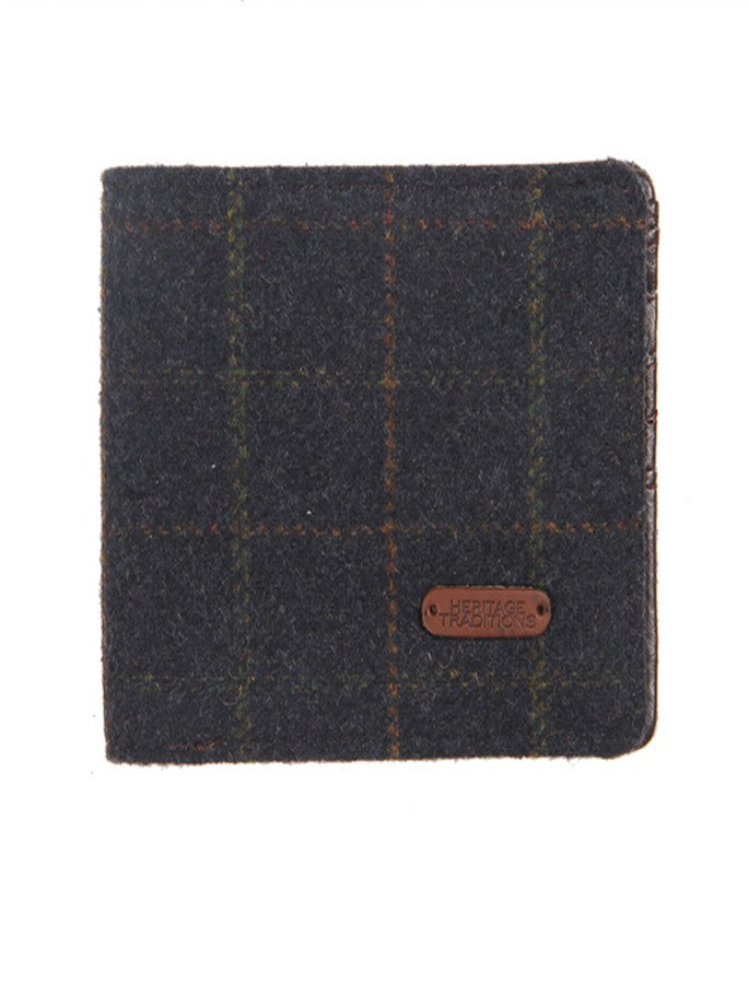 Tweed Wallet- Blue Box Check
