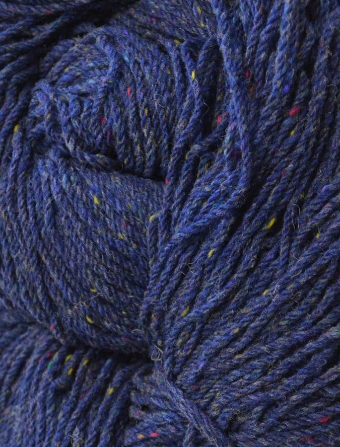 Aran Wool Knitting Hanks - Blue Fleck