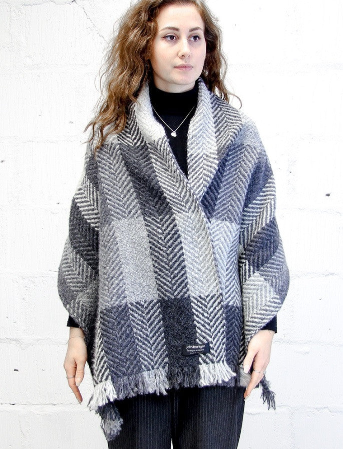 Wool Country Stole - Grey
