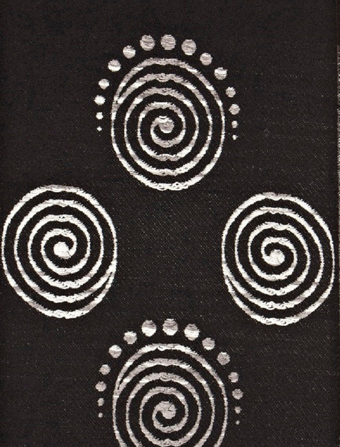 Celtic Spiral Scarf - Black & White