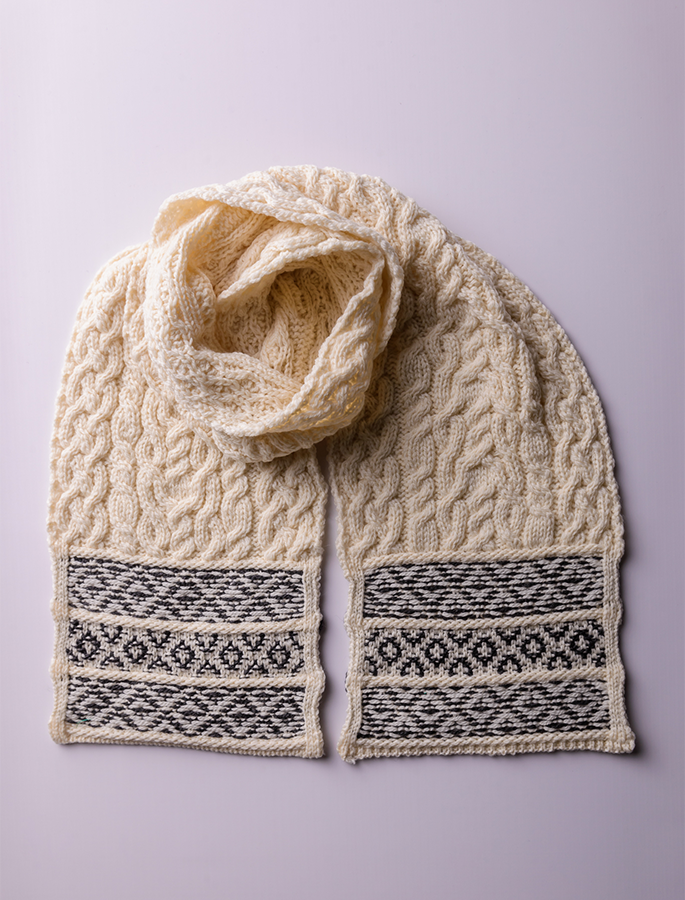 Mens Fairisle Merino Wool Scarf