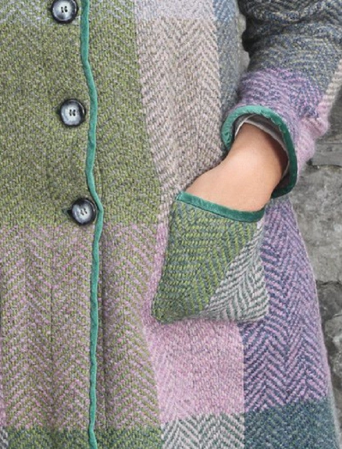 Emma Tweed Herringbone Coat - Donegal Loden