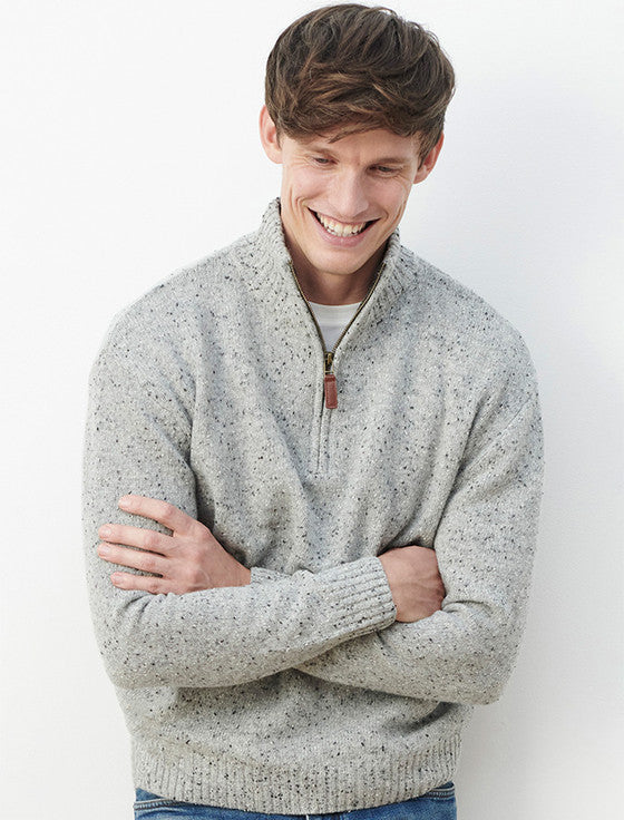 Donegal Blend Zip Neck Sweater