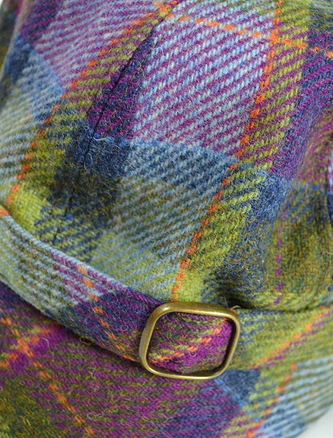 Ladies Tweed Flapper Cap - Multi Vernal Plaid