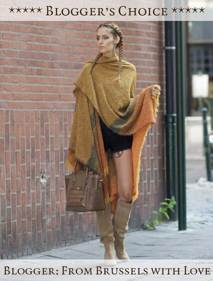 Lambswool Celtic Ruana Wrap - Gold