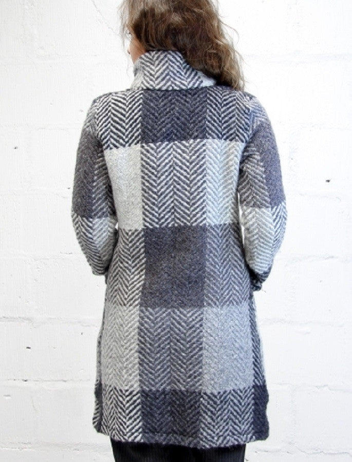Emma Tweed Herringbone Coat - Donegal Grey