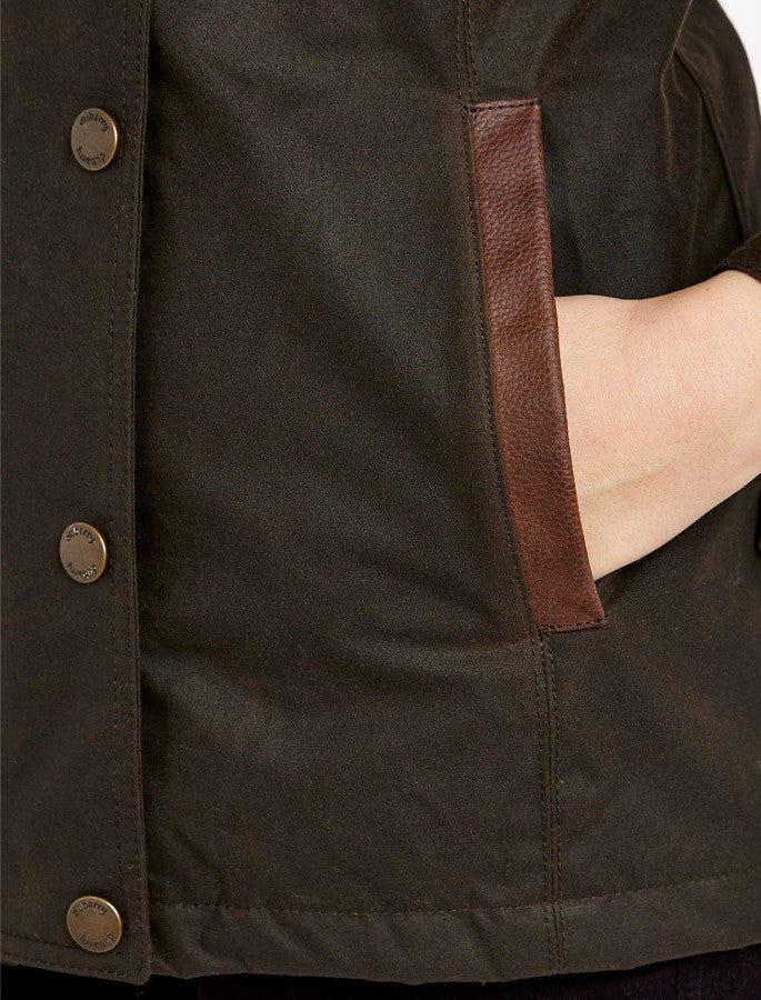 Mountrath Ladies Waxed Cotton Jacket - Olive