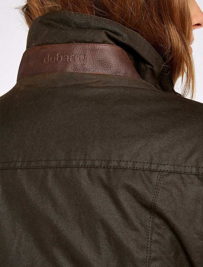 Mountrath Ladies Waxed Cotton Jacket - Olive