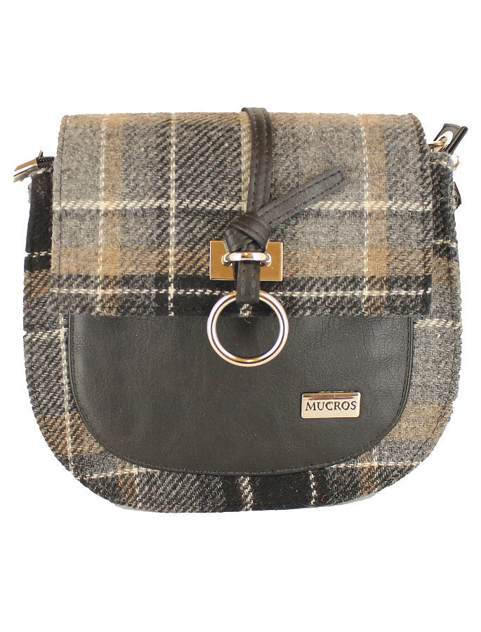 Grace Tweed Bag - Grey & Black