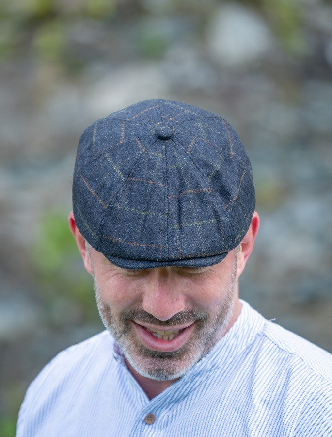 Peaky Blinders 8 Panel Cap - Blue Box Check