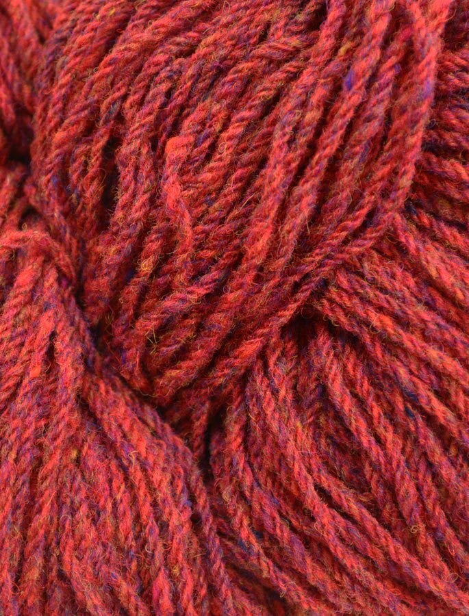 Aran Wool Knitting Hanks - Raspberry Fleck