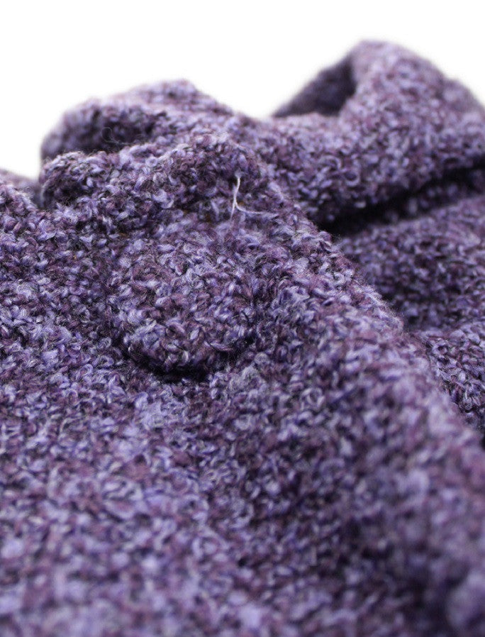 Tara Cashmere Blend Hooded Cape - Purple Marl