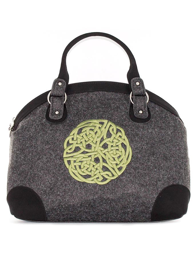 Celtic Tote Bag - Charcoal with Green