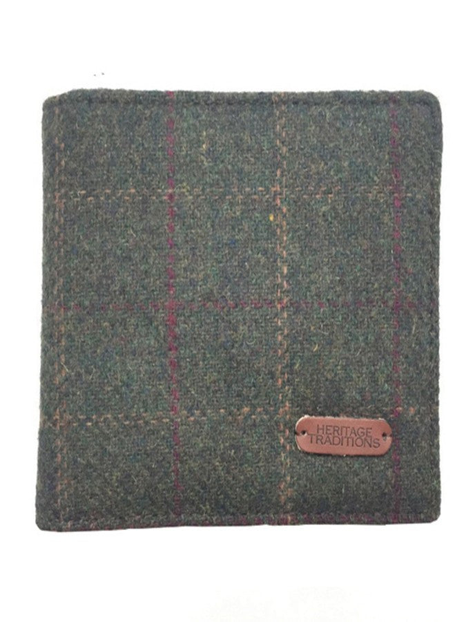 Tweed Wallet- Green Box Check