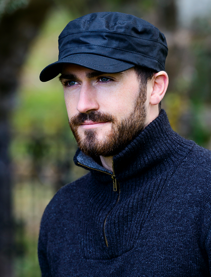 Fisherman Waxed Cap - Black