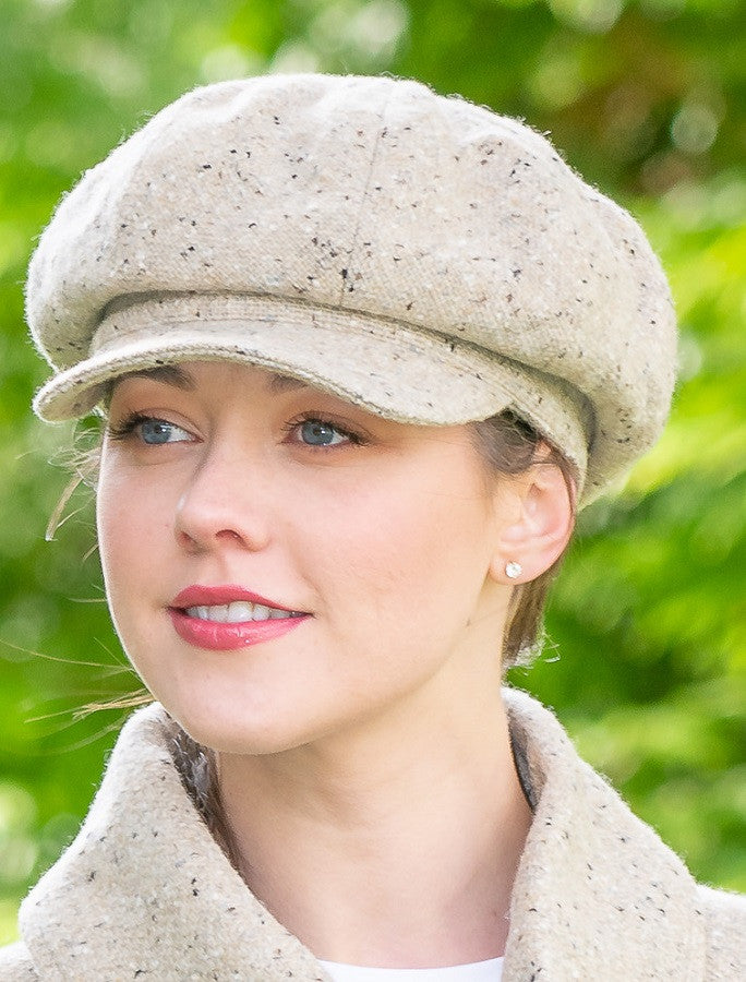 Handmade Ladies Yoko Tweed Hat - Oatmeal
