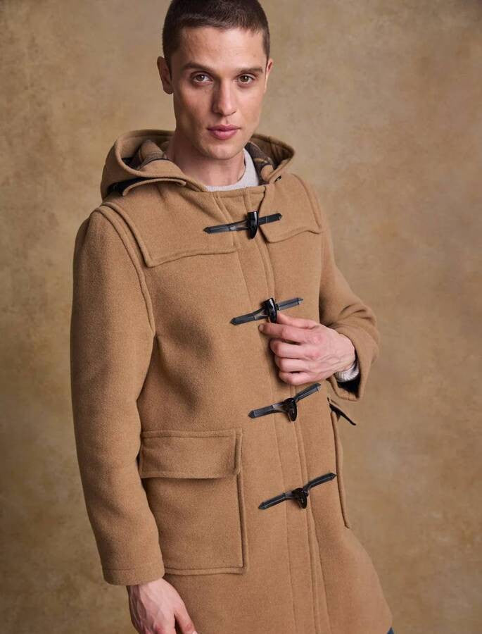 Men's Alex Wool Duffel Coat - Camel – Weavers of Ireland
