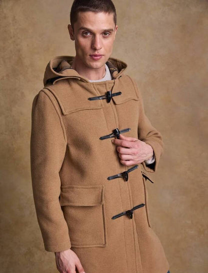 Gents Alex Wool Duffel Coat - Carmel