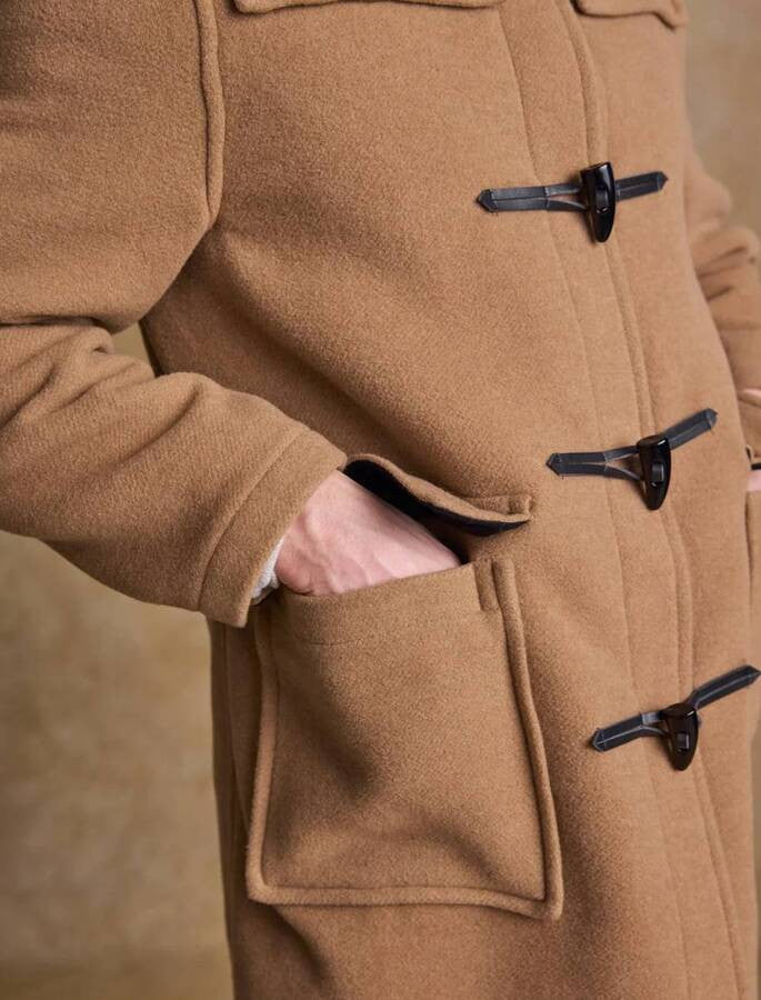 Men's Alex Wool Duffel Coat - Camel – Weavers of Ireland
