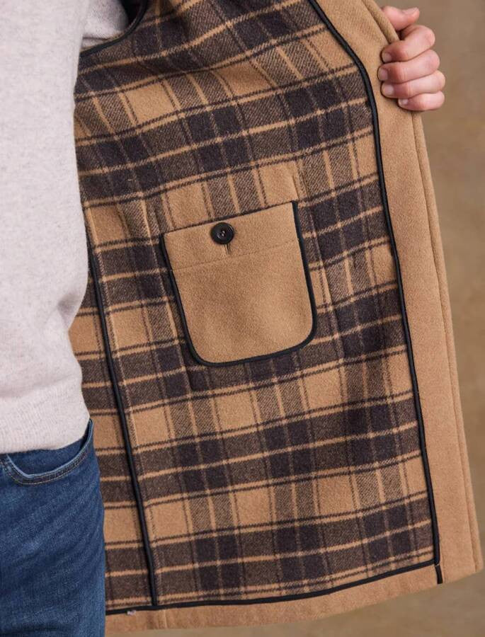 Ladies Alex Wool Duffel Coat - Camel