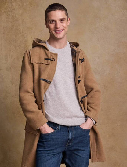 Gents Alex Wool Duffel Coat - Carmel