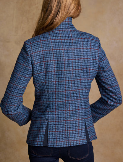 Niamh Tweed Blazer – Navy Hacking Check 