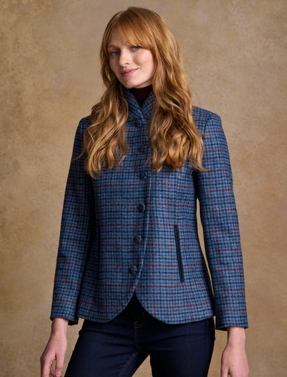 Niamh Tweed Blazer – Navy Hacking Check 