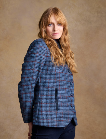 Niamh Tweed Blazer – Navy Hacking Check 