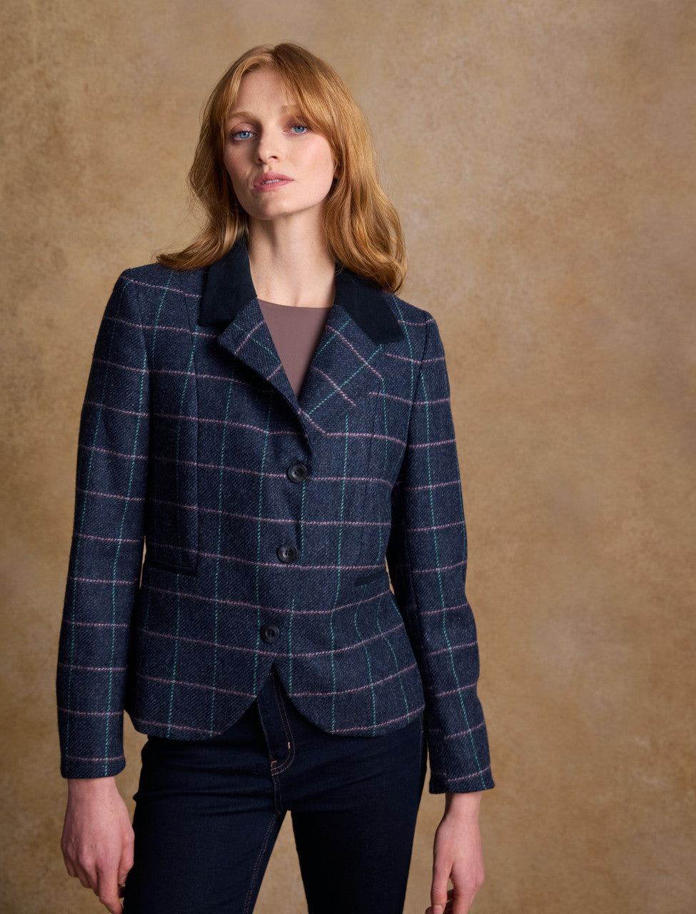 Sasha Tweed Blazer - Navy Dreamer