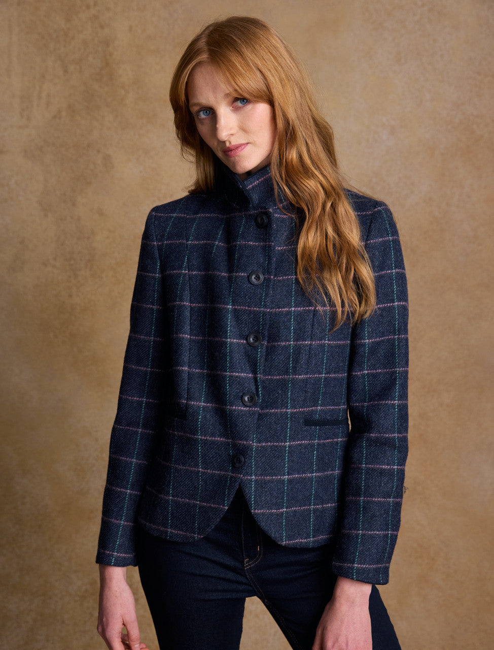 Sasha Tweed Blazer - Navy Dreamer