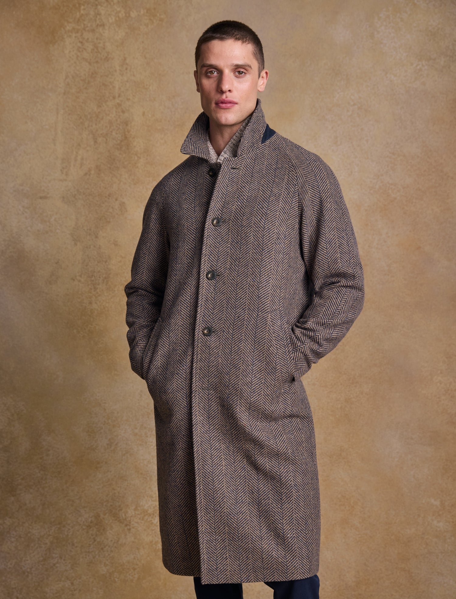 Sean Tweed Overcoat - Donegal Ochre 