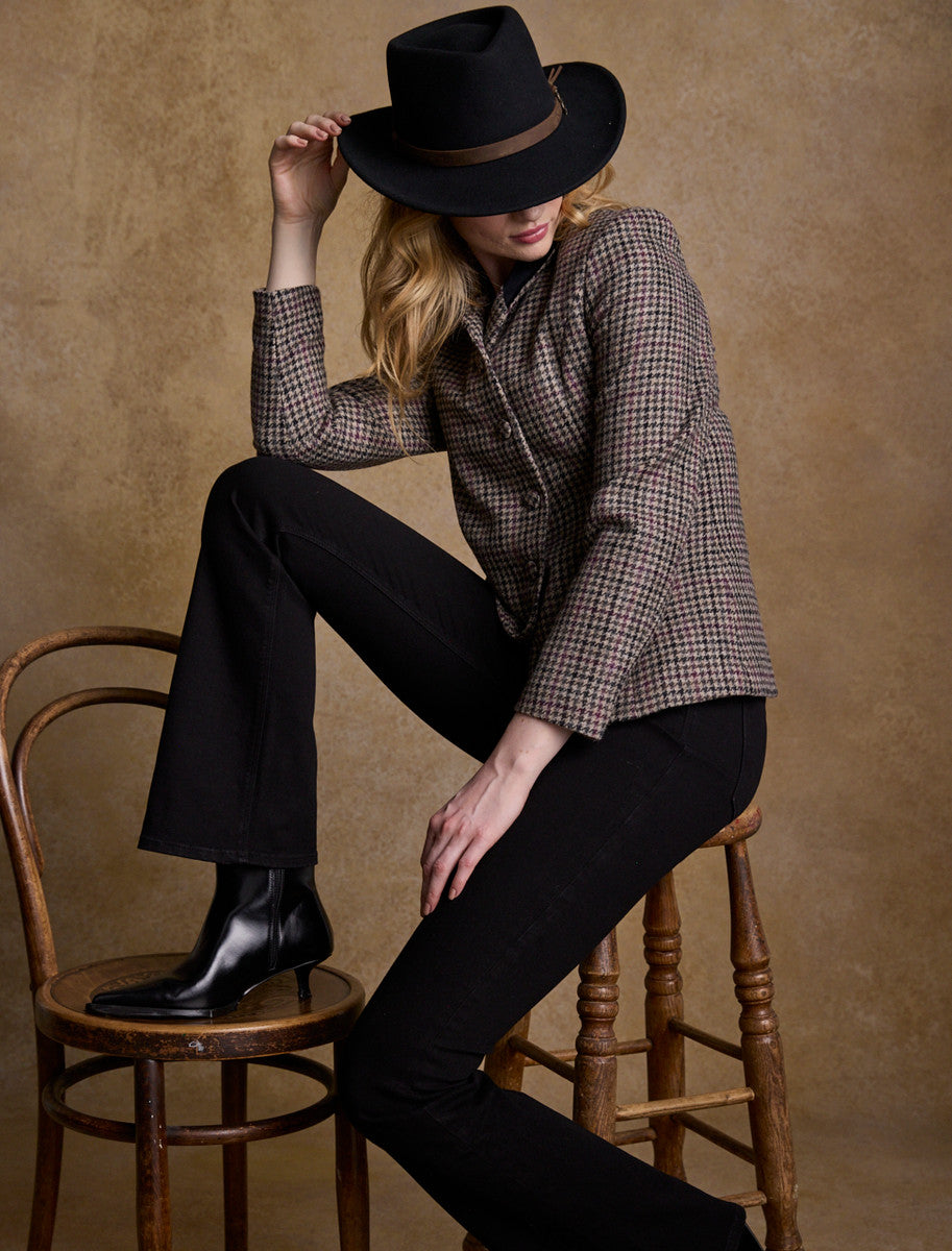 Ladies Boston Wool Felt Hat - Black 