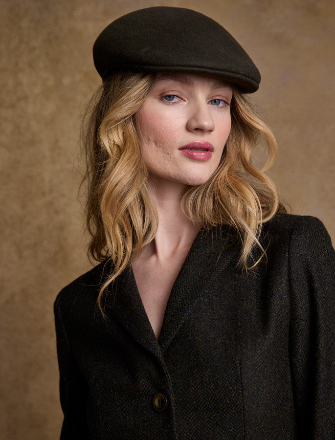 Ladies Galway Felt Flat Cap 