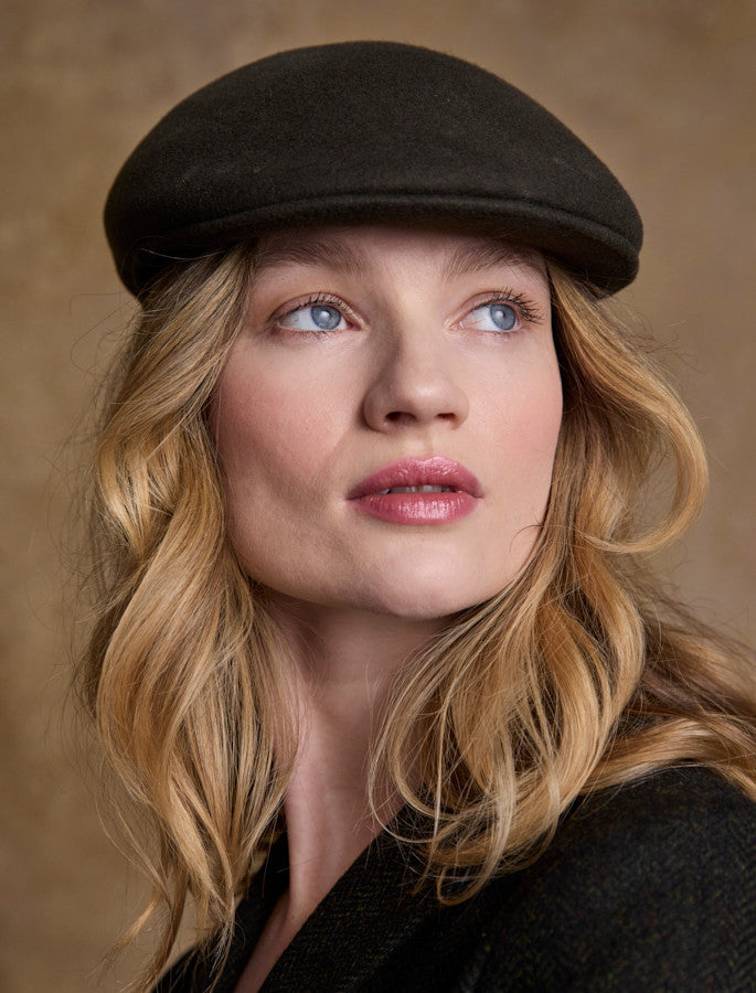 Ladies Galway Felt Flat Cap 