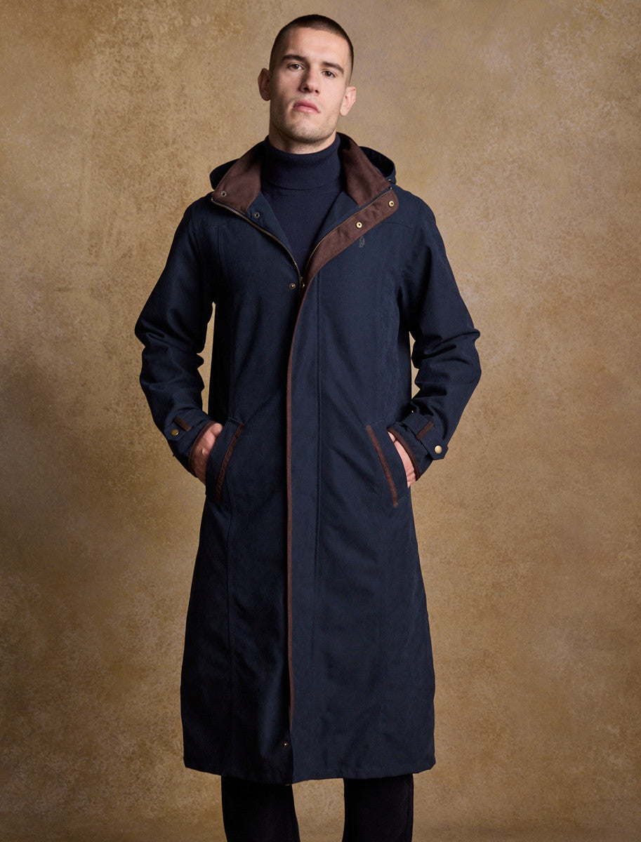 Emmet Waterproof Long Coat - Navy 