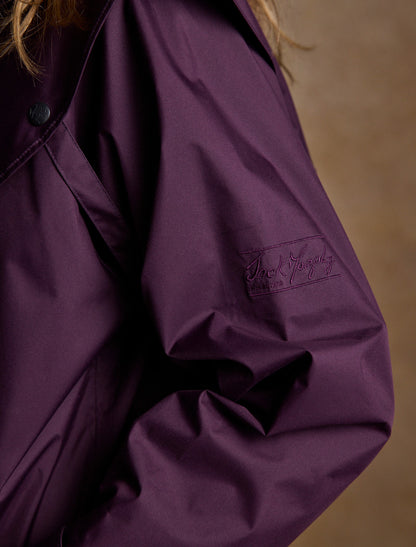 Donegal Ladies Waterproof Full Length Coat - Blackberry 