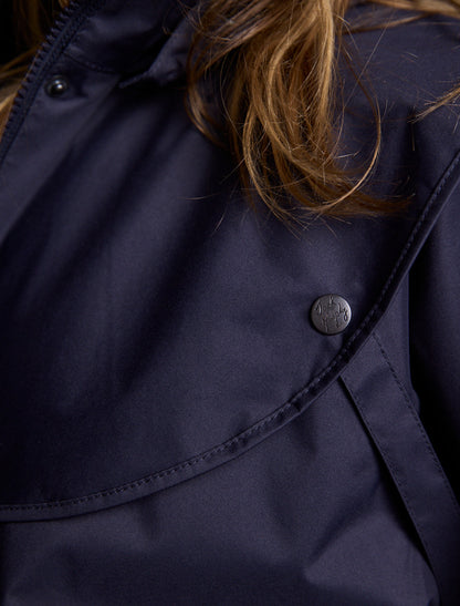 Donegal Ladies Waterproof Full Length Coat - Navy 