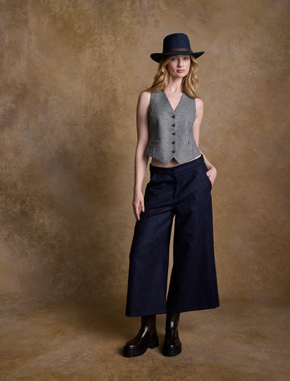 Ladies Boston Wool Felt Hat - Navy 