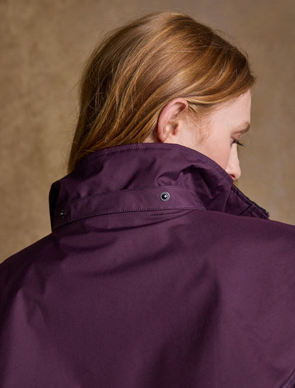Skellig Ladies Waterproof 3/4 Coat - Blackberry 