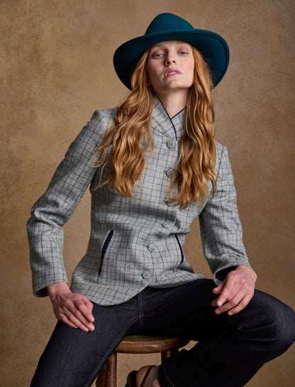 Ladies Boston Wool Felt Hat - Green Teal 