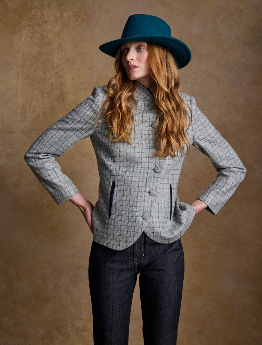 Ladies Boston Wool Felt Hat - Green Teal 