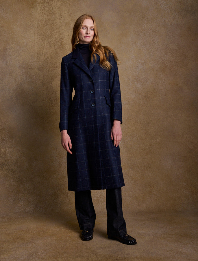 Fran Classic Long Tweed Coat